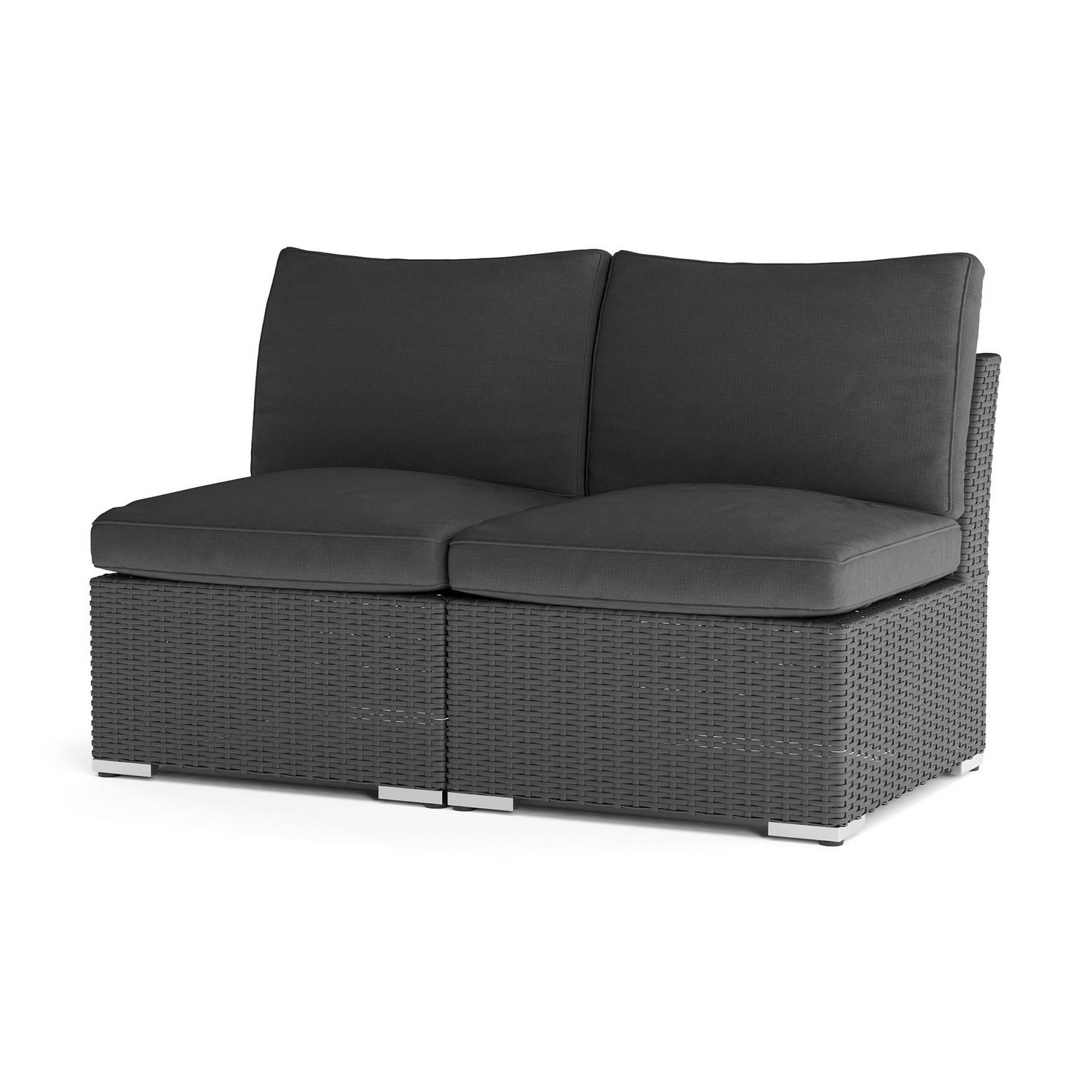 Utesoffa Comfort Garden Wisconsin Loungesoffa Utomhus utan Armstöd 2-sits Konstrotting