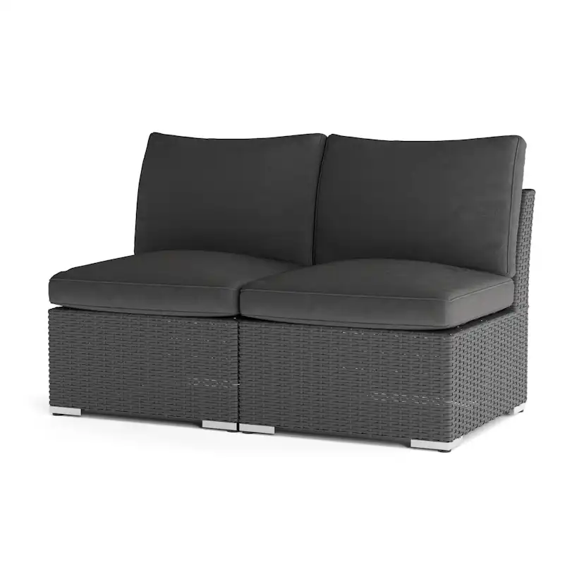 Utesoffa Comfort Garden Wisconsin Loungesoffa Utomhus utan Armstöd 2-sits Konstrotting