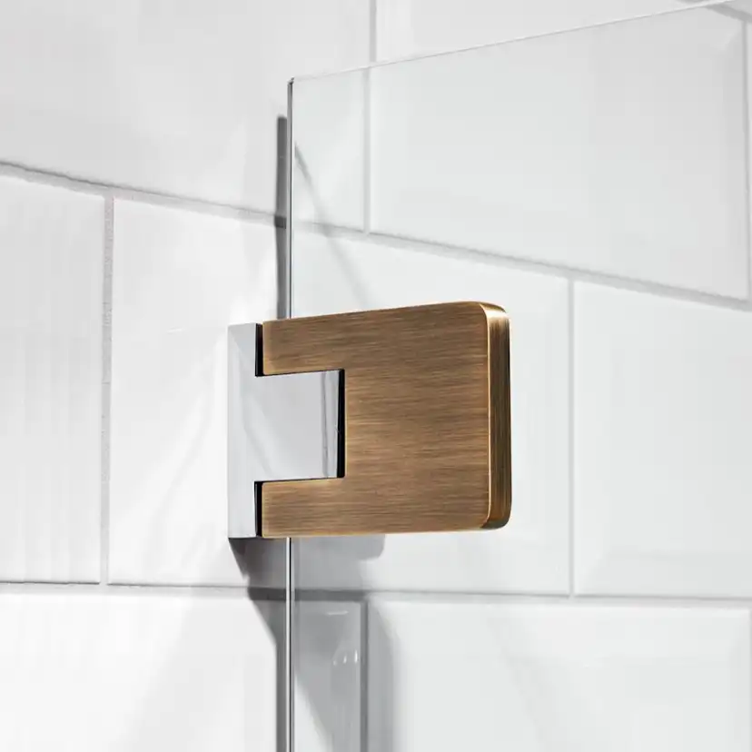 Duschhörna Alterna Capo 800x800 mm Klarglas Täckkopor i Borst LxB: 780x780 mm, Beslag: Borstad Brons