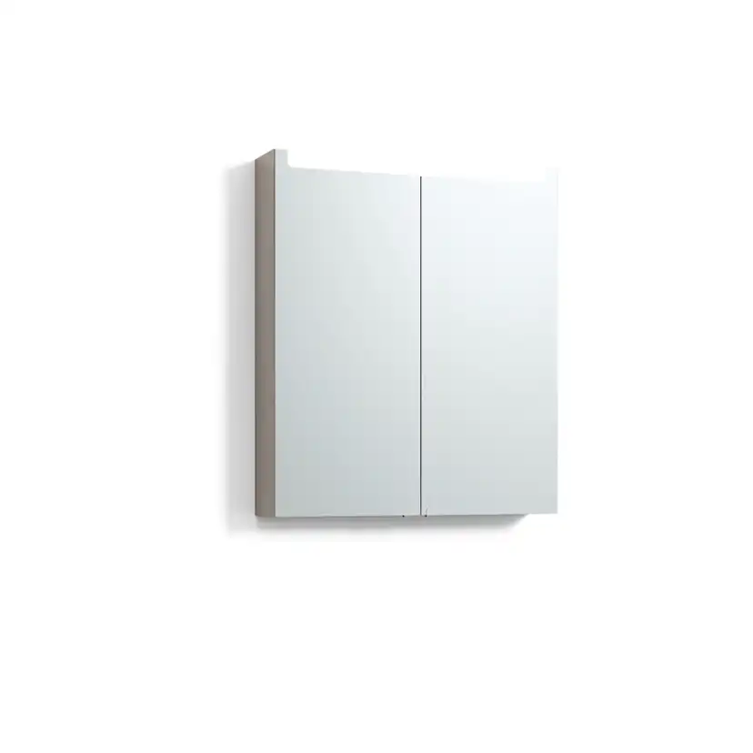 Spegelskåp Sober 60x12,5x70 Blond ek LED Tvlj El 2Hyll 600 mm, Blond Ek, Dubbla dörrar