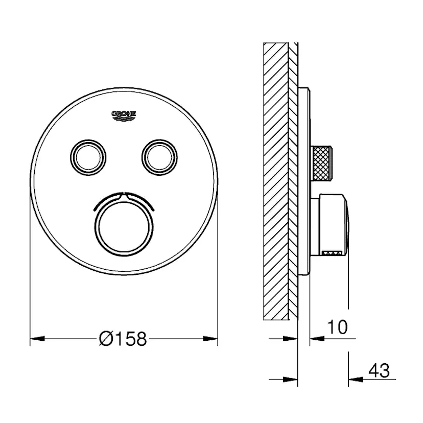 Duschblandare Grohe SmartControl 29145 med 2 Ventiler