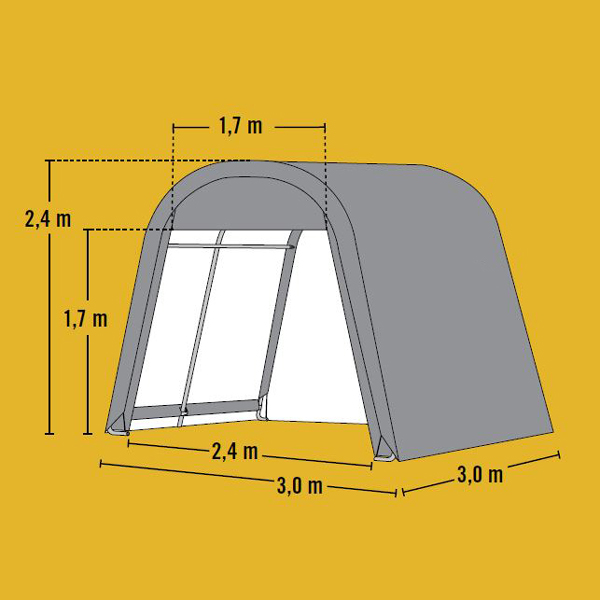 Förrådstält gop Round Top 9 m²