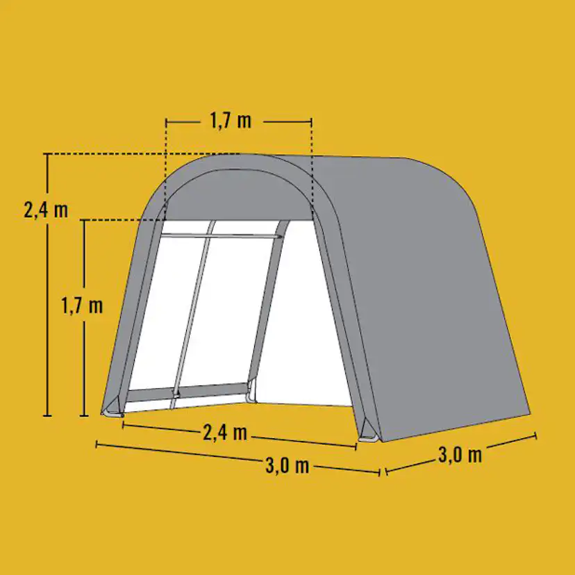 Förrådstält gop Round Top 9 m²