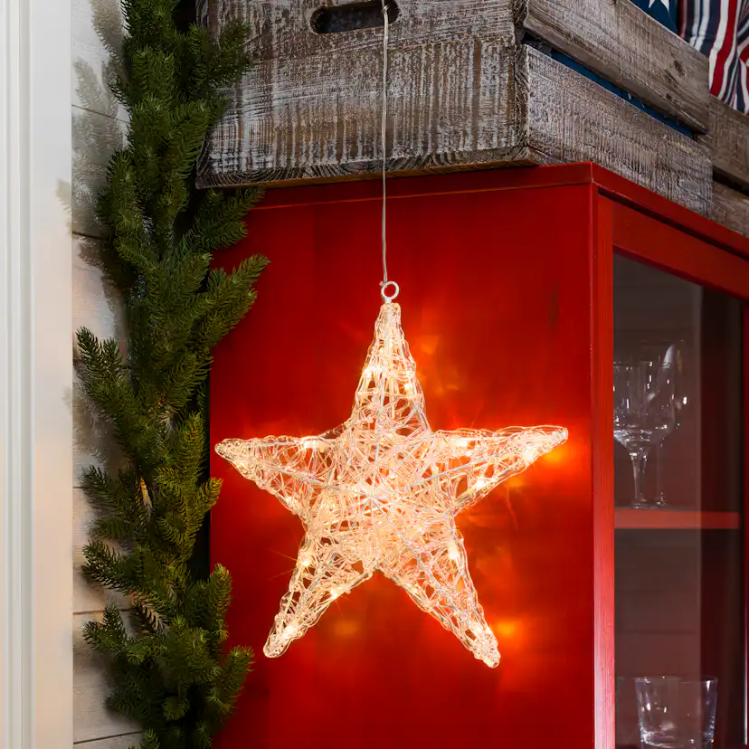 Adventsstjärna Gnosjö Konstsmide Akryl Vit LED