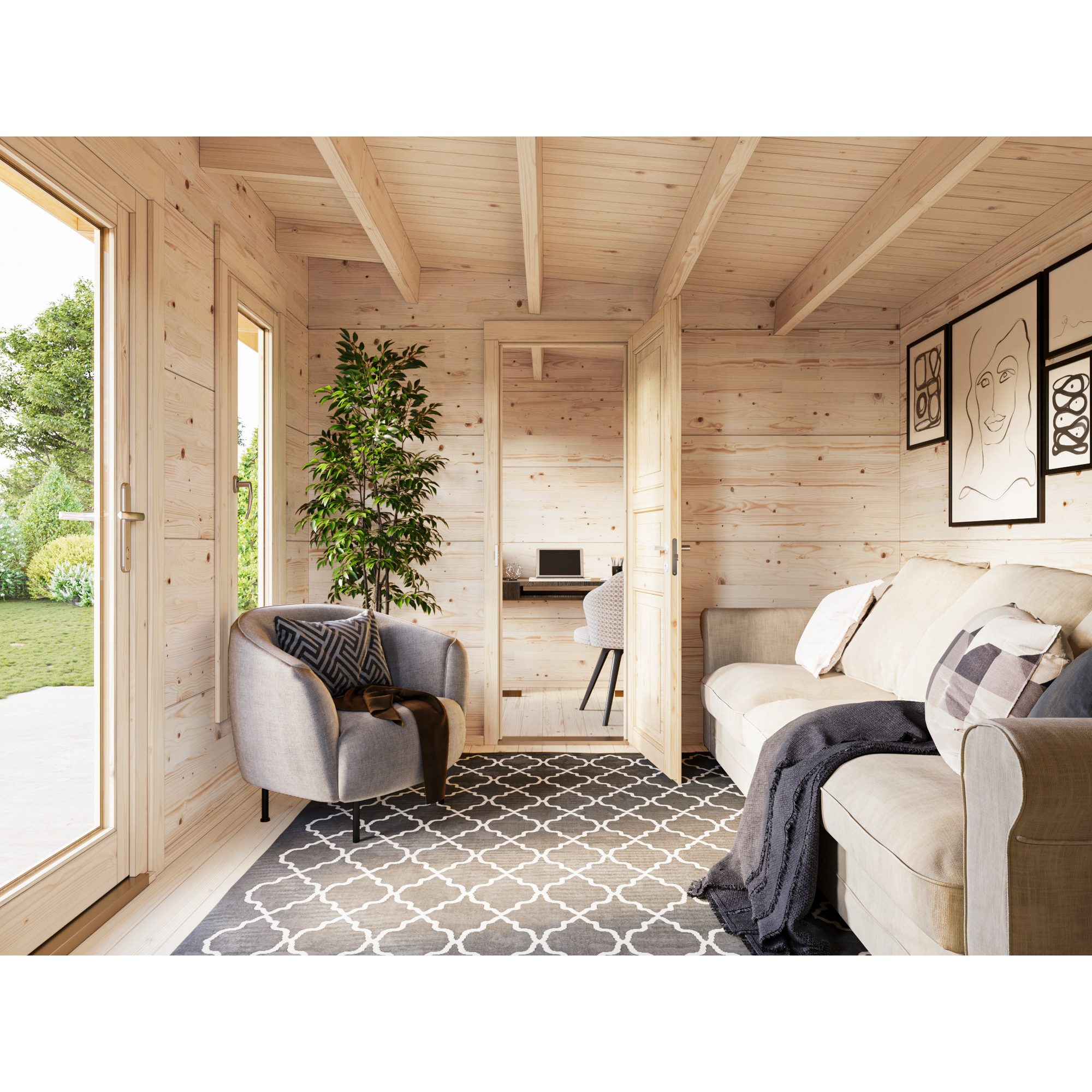 Grace 12,4 m2+4,1 m2 PNT7042A1 Ljusgrå/Antracit
