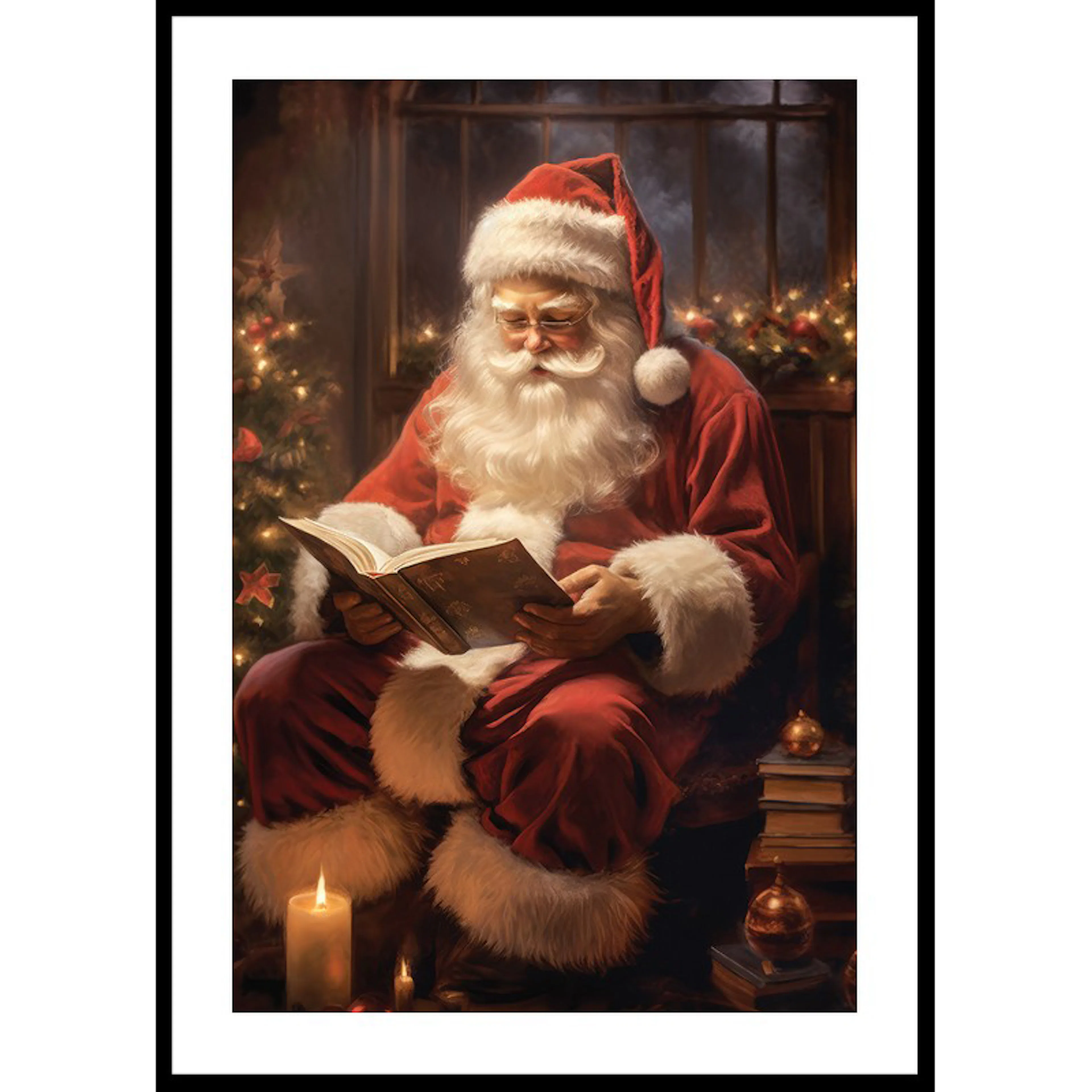 Santa Claus Reading 30x40 30x40 cm