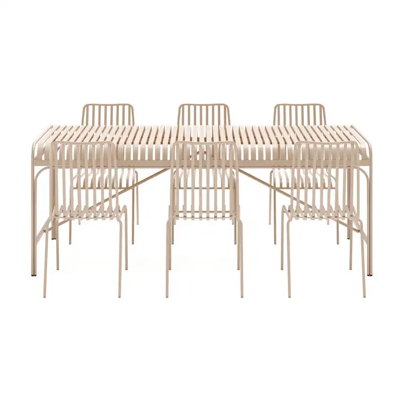 Matgrupp Comfort Garden Jarva Stor Matgrupp Utomhus 200 cm med 6 stolar i metall