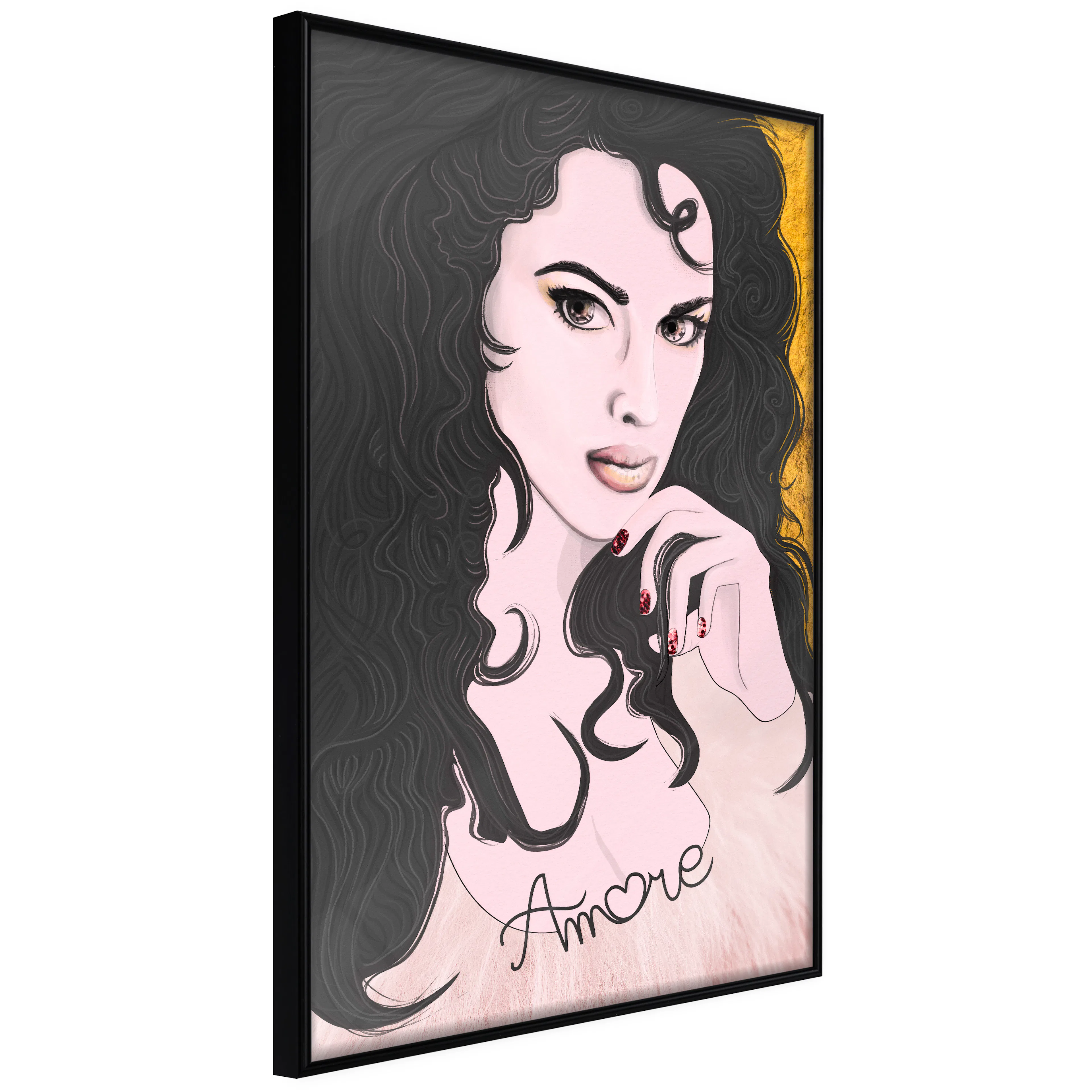 Affisch - Amore Mio [Poster] 40x60 Svart ram, 40x60 cm