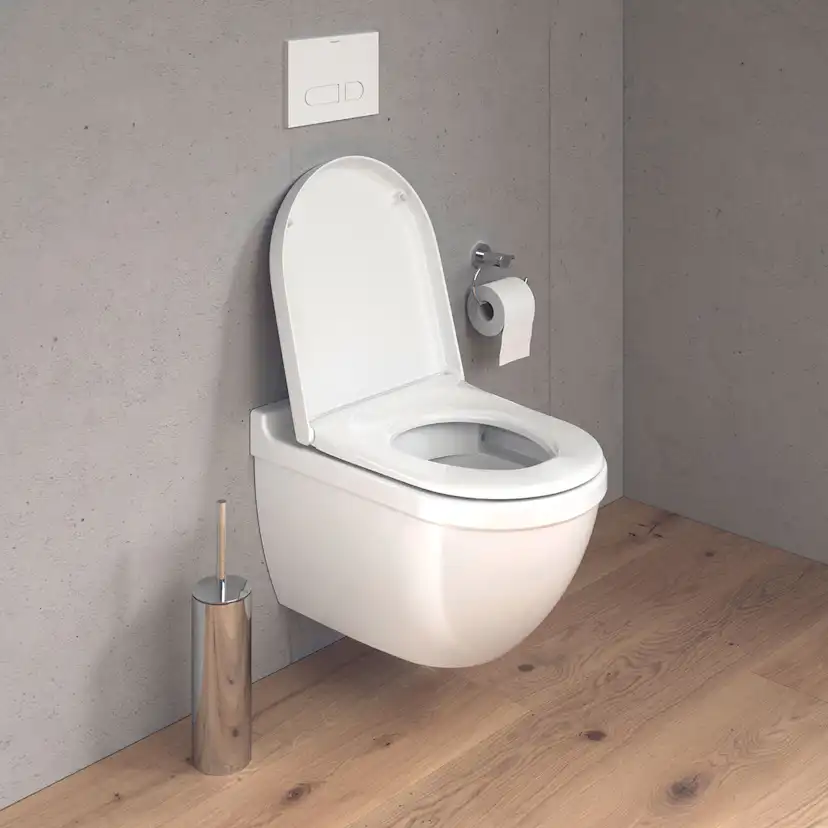 Vägghängd Toalettstol Duravit Starck 3 252709 Rimless utan Toalettsits