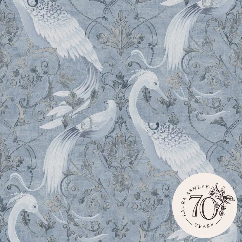 Tapet Laura Ashley Tregaron Midnight Blå 120132