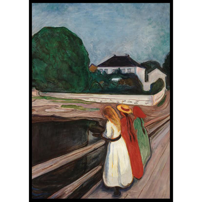 Poster Gallerix Pikene på Broen By Edvard Munch