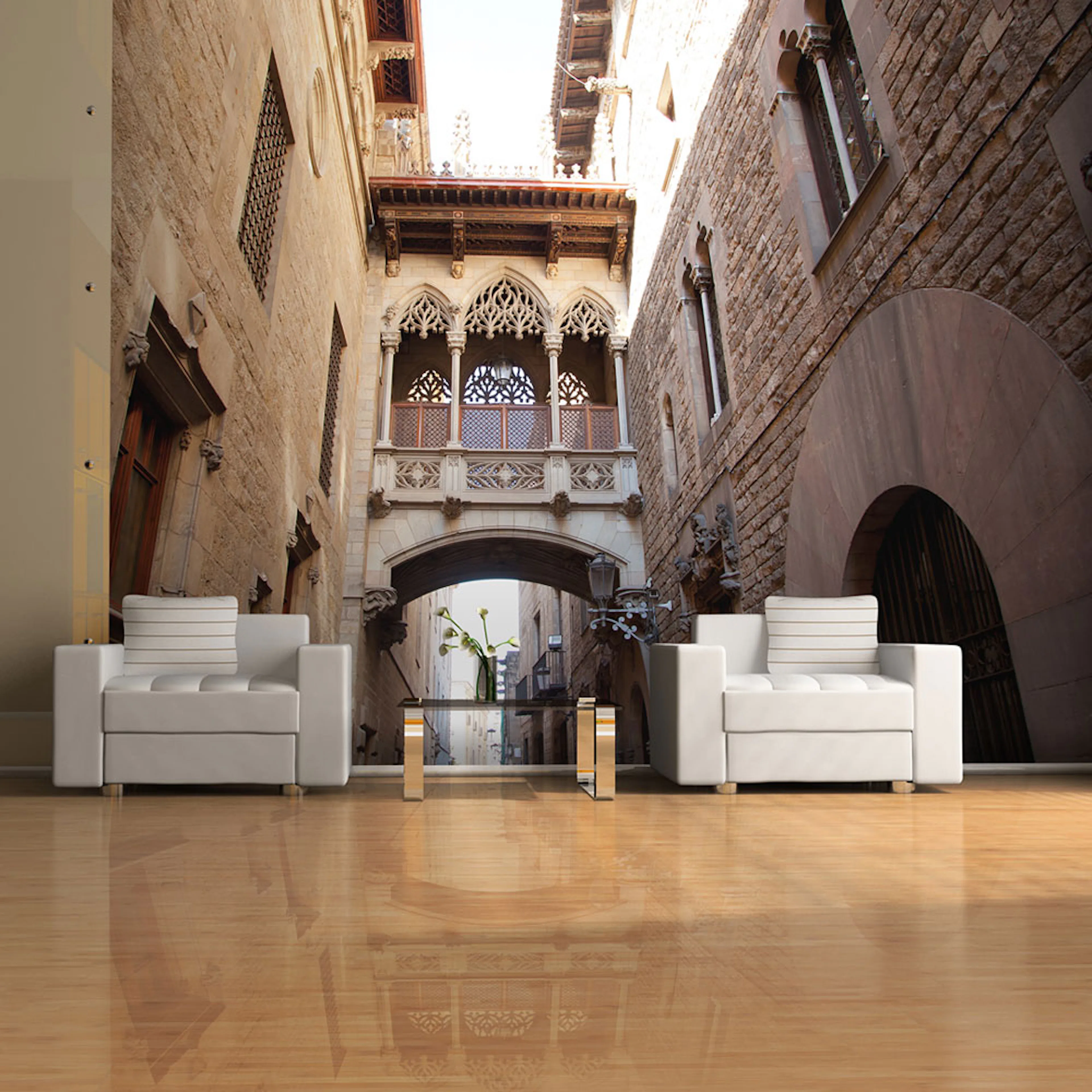 Fototapet Arkiio Barcelona Palau Generalitat In Gothic Barrio