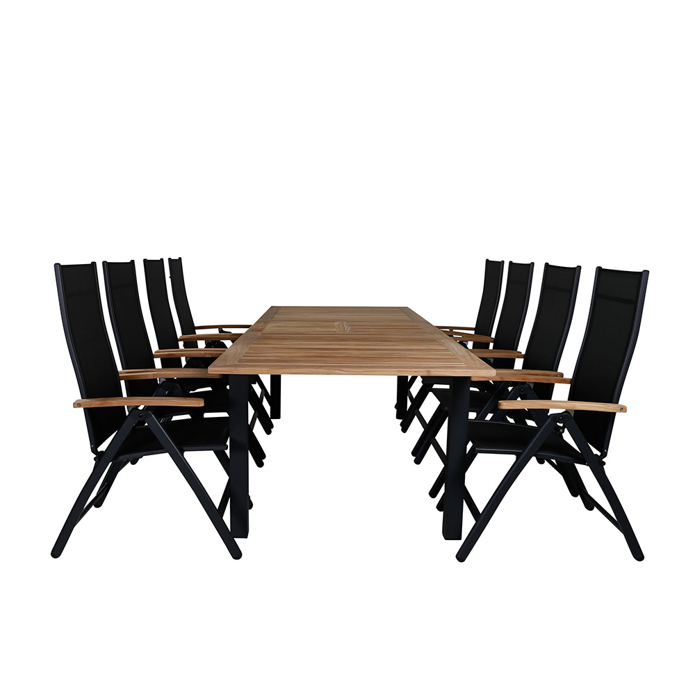 Matgrupp Venture Home Perla med 8 Perla Positionsstolar
