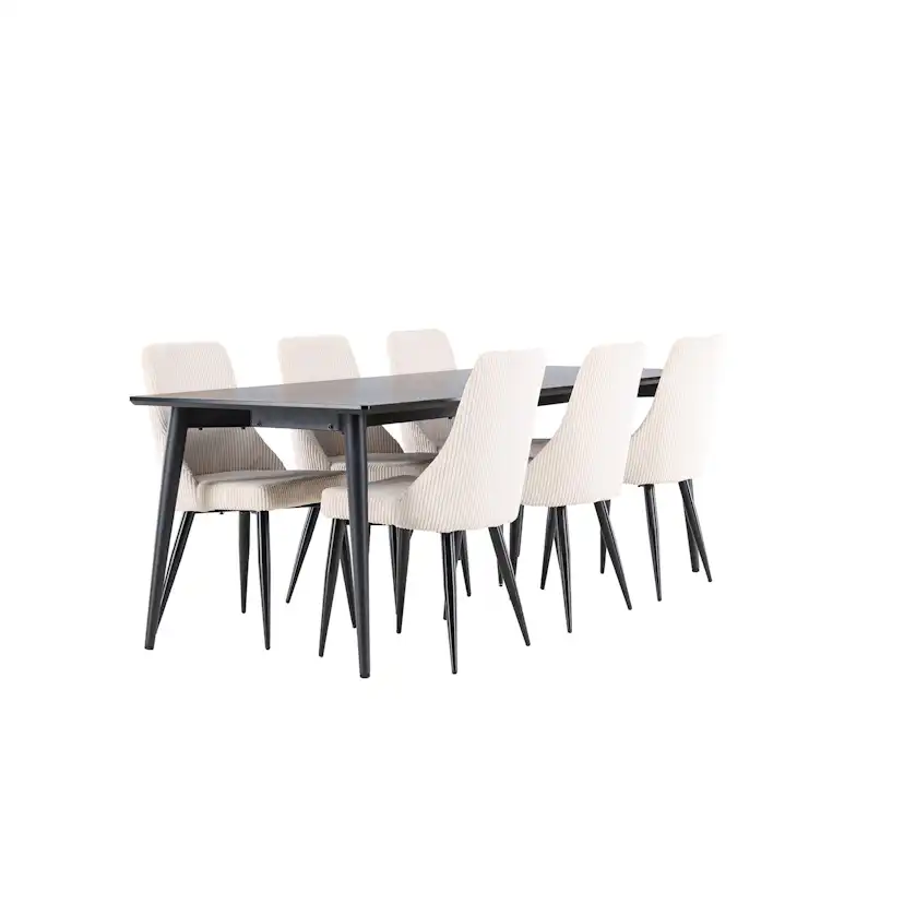 Matgrupp Venture Home Ellis 230 med 6 st Leone Stolar