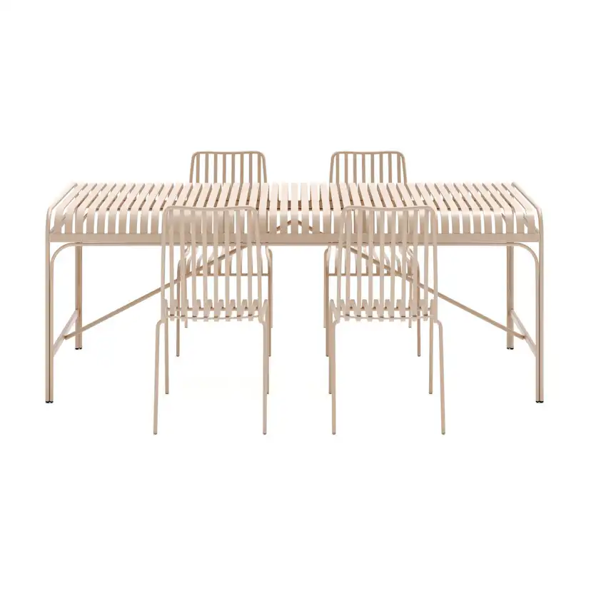 Matgrupp Comfort Garden Jarva Liten Matgrupp Utomhus 200 cm med 4 stolar i metall