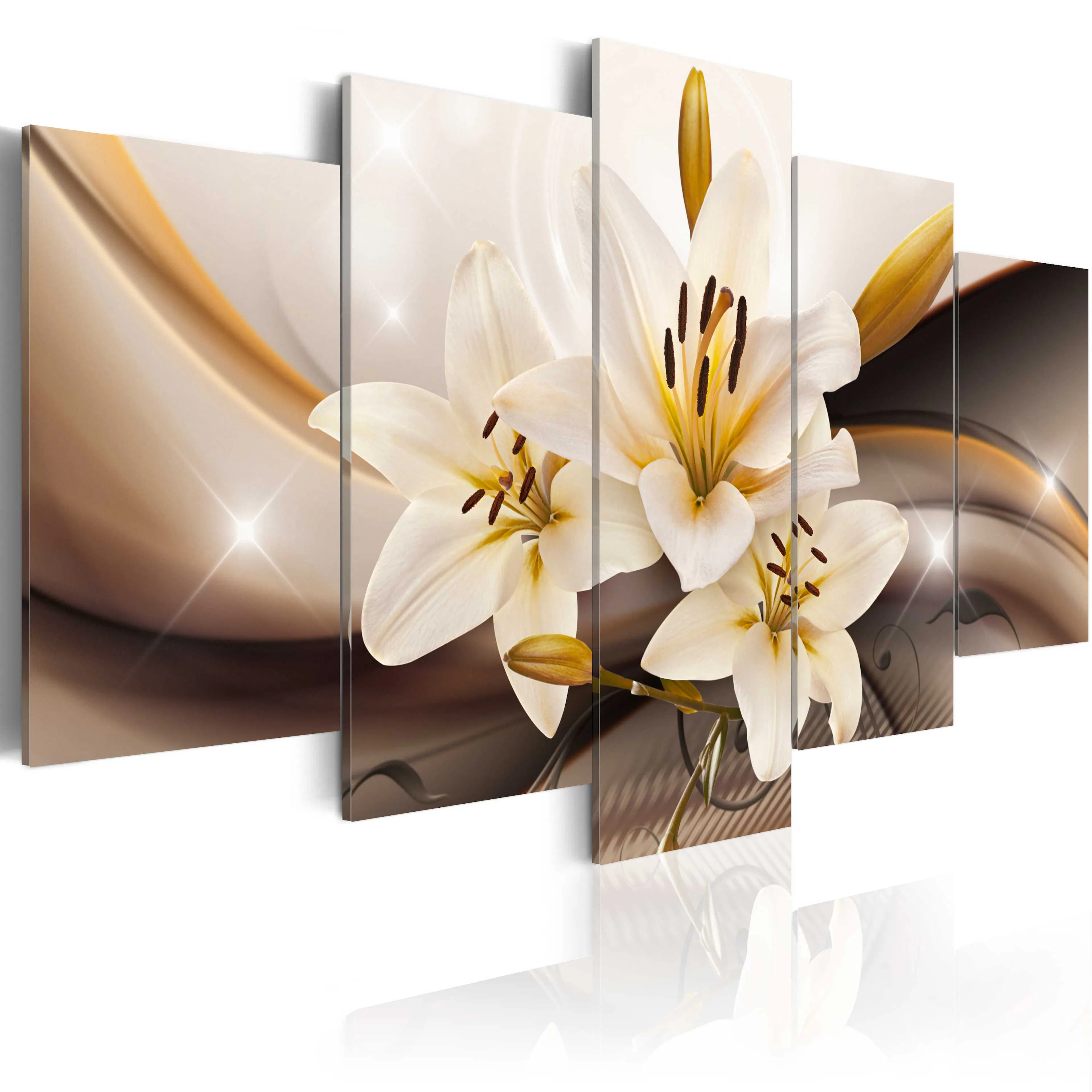 Foto på akryl - Shiny Lily [Glass] 200x100 Mått: 200x100 cm