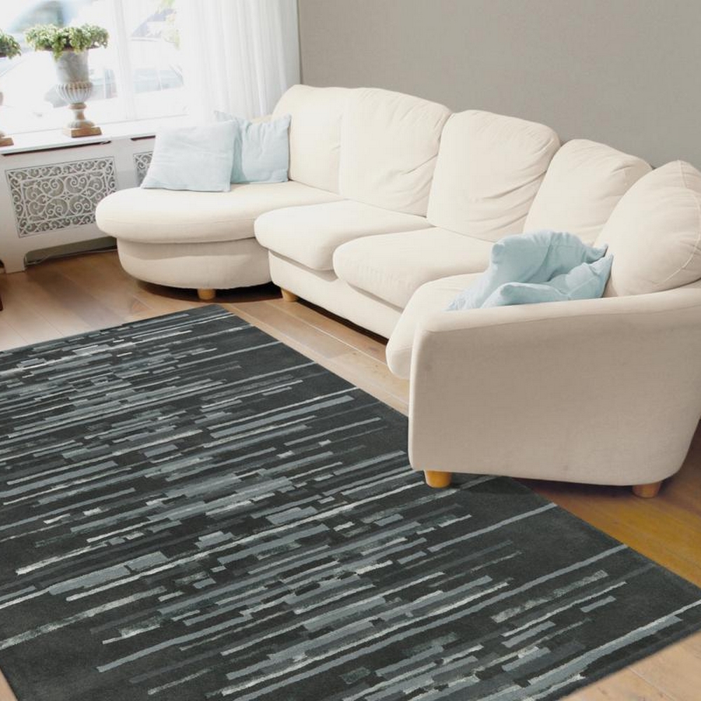 Poonsion Matta Wells Antracit 170x240 cm Antracit, Mått: 170x240 cm