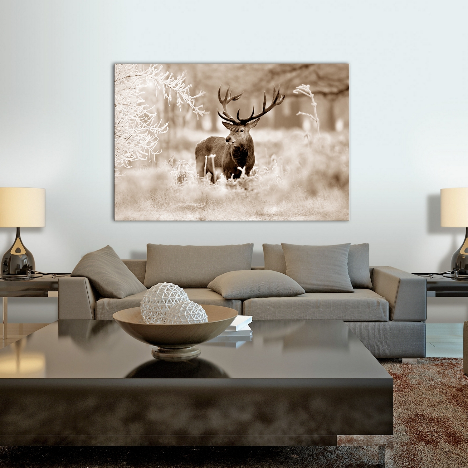 Tavla Arkiio Deer In Sepia