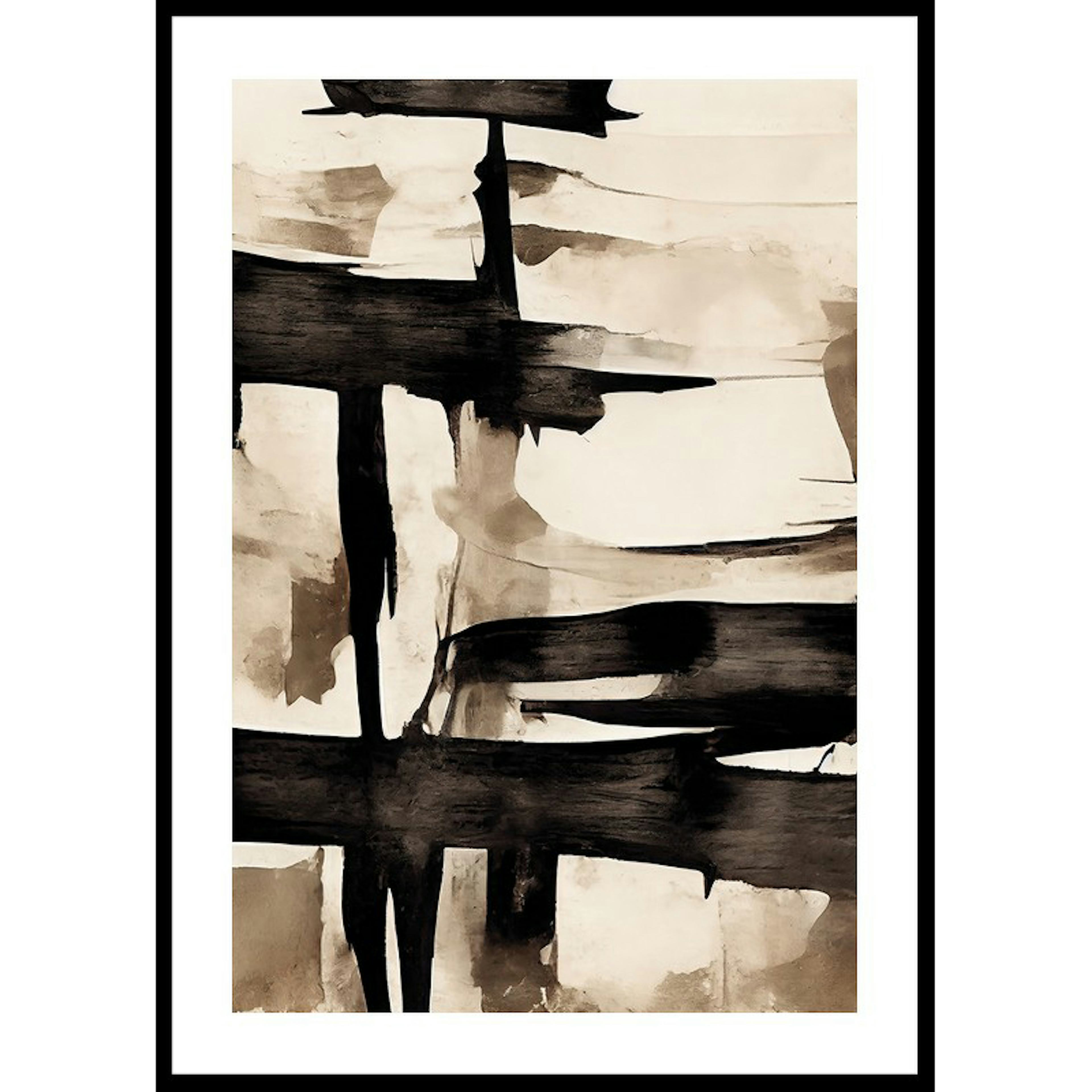 Poster Gallerix Abstract Flowing Paint No1