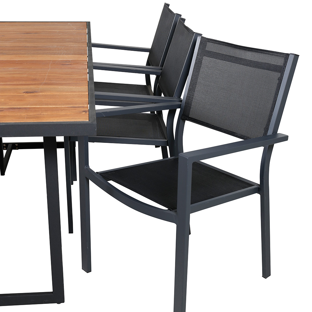 Matgrupp Venture Home King med 6 Curz Stapelbara Matstolar
