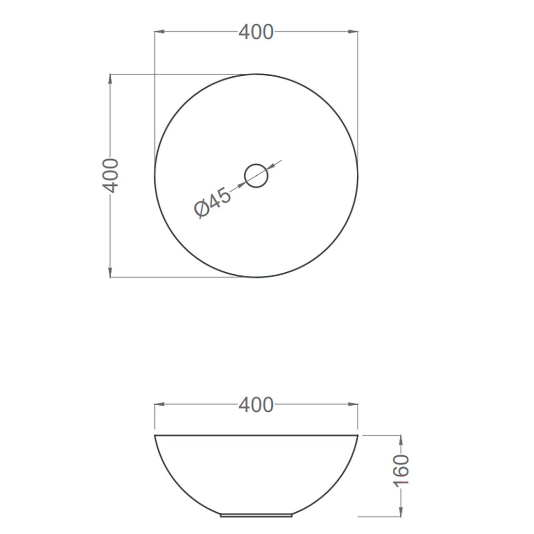 Tvättställ Tenfors Otto Ø40 cm