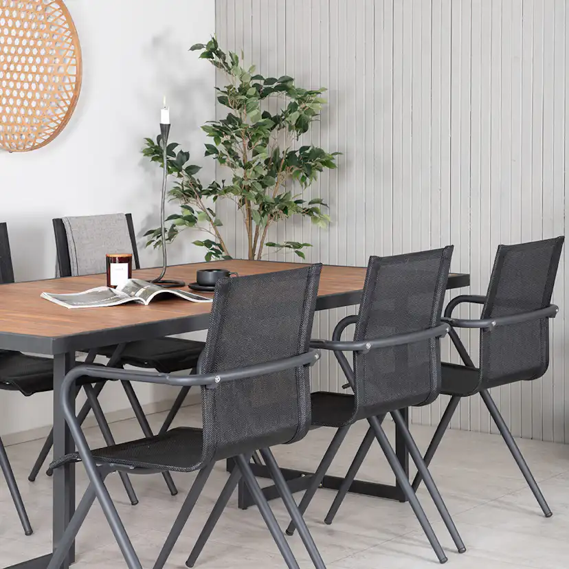 Matgrupp Venture Home King med 6 Anve Matstolar