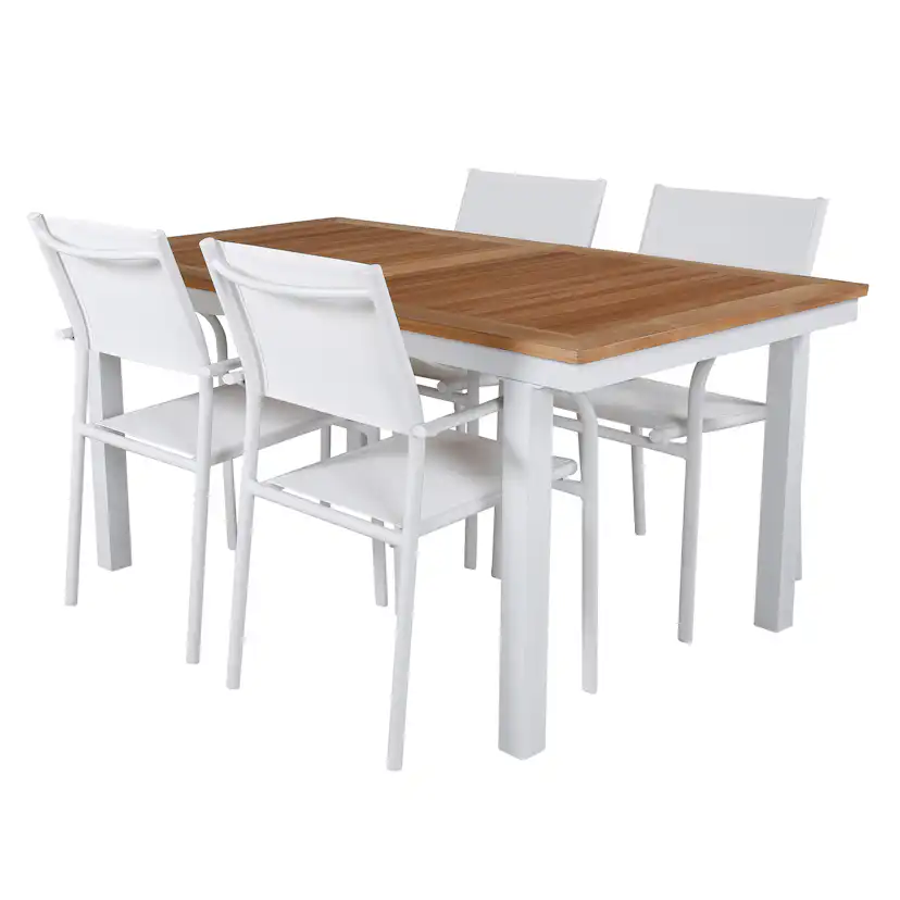 Matgrupp Venture Home Perla 152/210 med 4 Siri Karmstolar