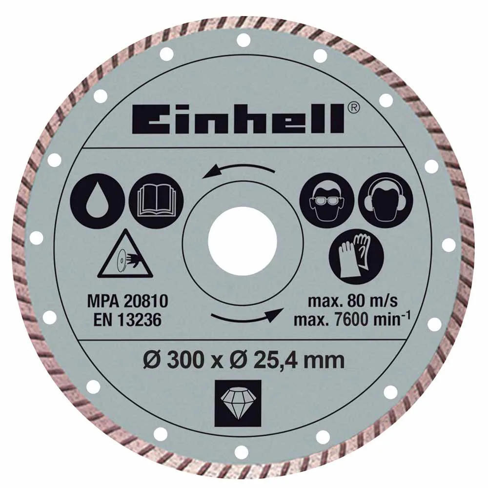 Diamantkapskiva Einhell Turbo 300X25,4x2,2