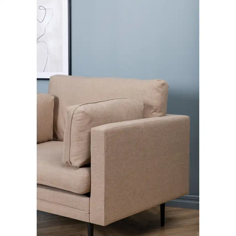 Boom Single Sofa - Black / Brown Fabric Brun