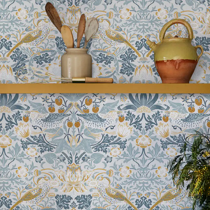 Tapet William Morris At Home Strawberry Thief 124232
