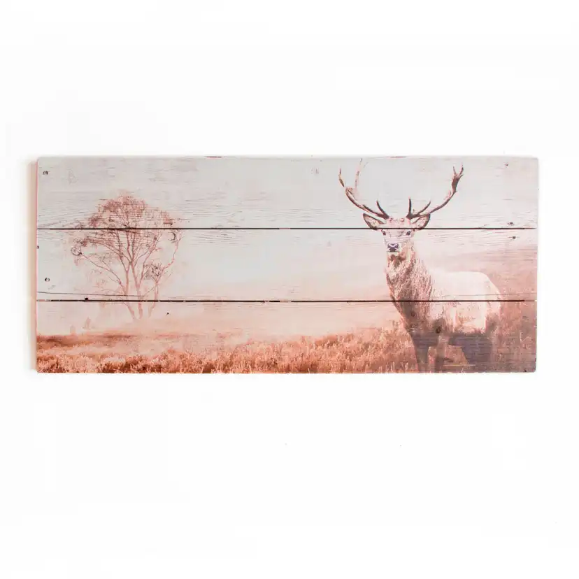 Poster Art for the Home Stag Bild på Trä