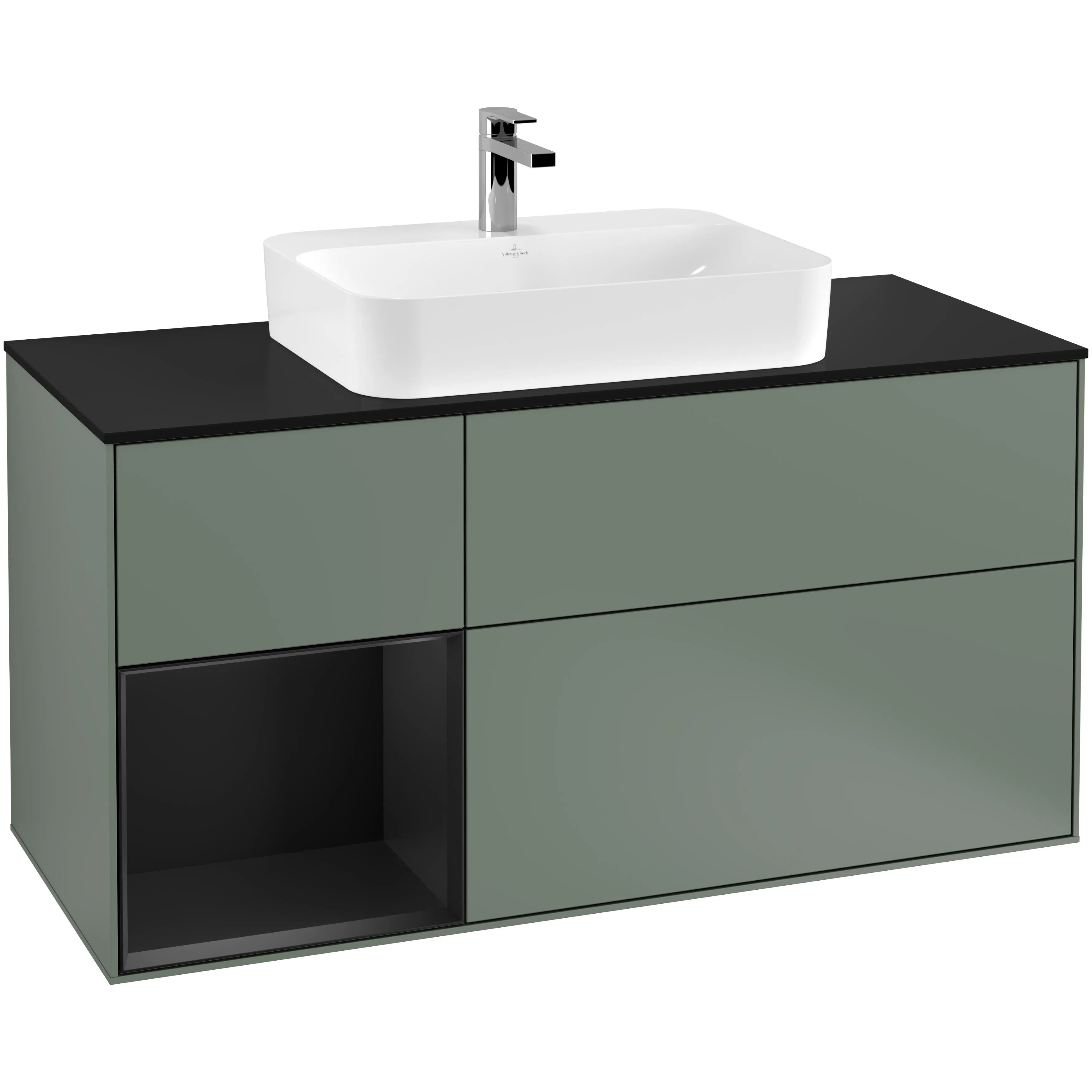 Tvättställsskåp Villeroy & Boch Finion med 3 Lådor Hylla och Bänkskiva för Ytmonterat Tvättställ
