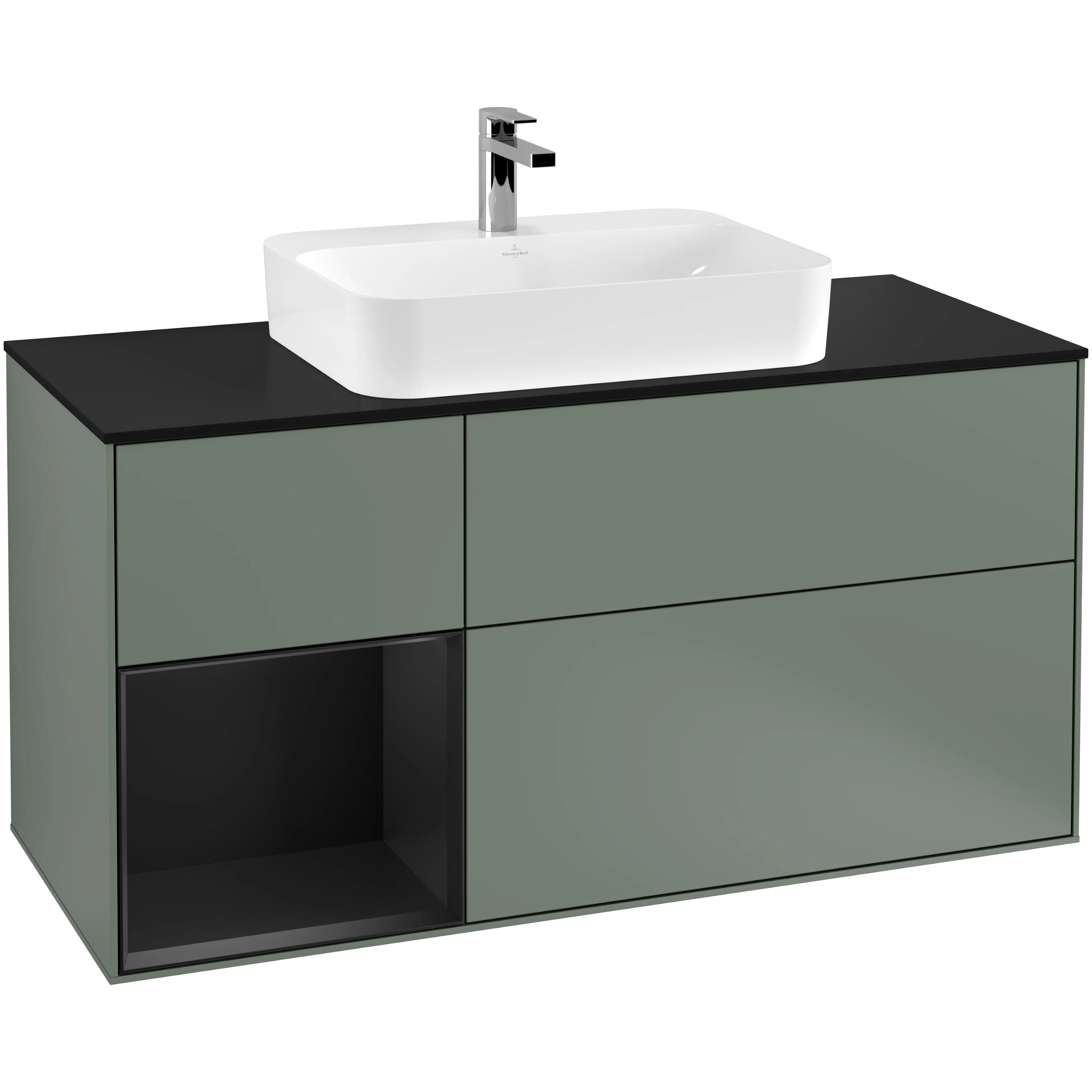 Tvättställsskåp Villeroy & Boch Finion med 3 Lådor Hylla och Bänkskiva för Ytmonterat Tvättställ
