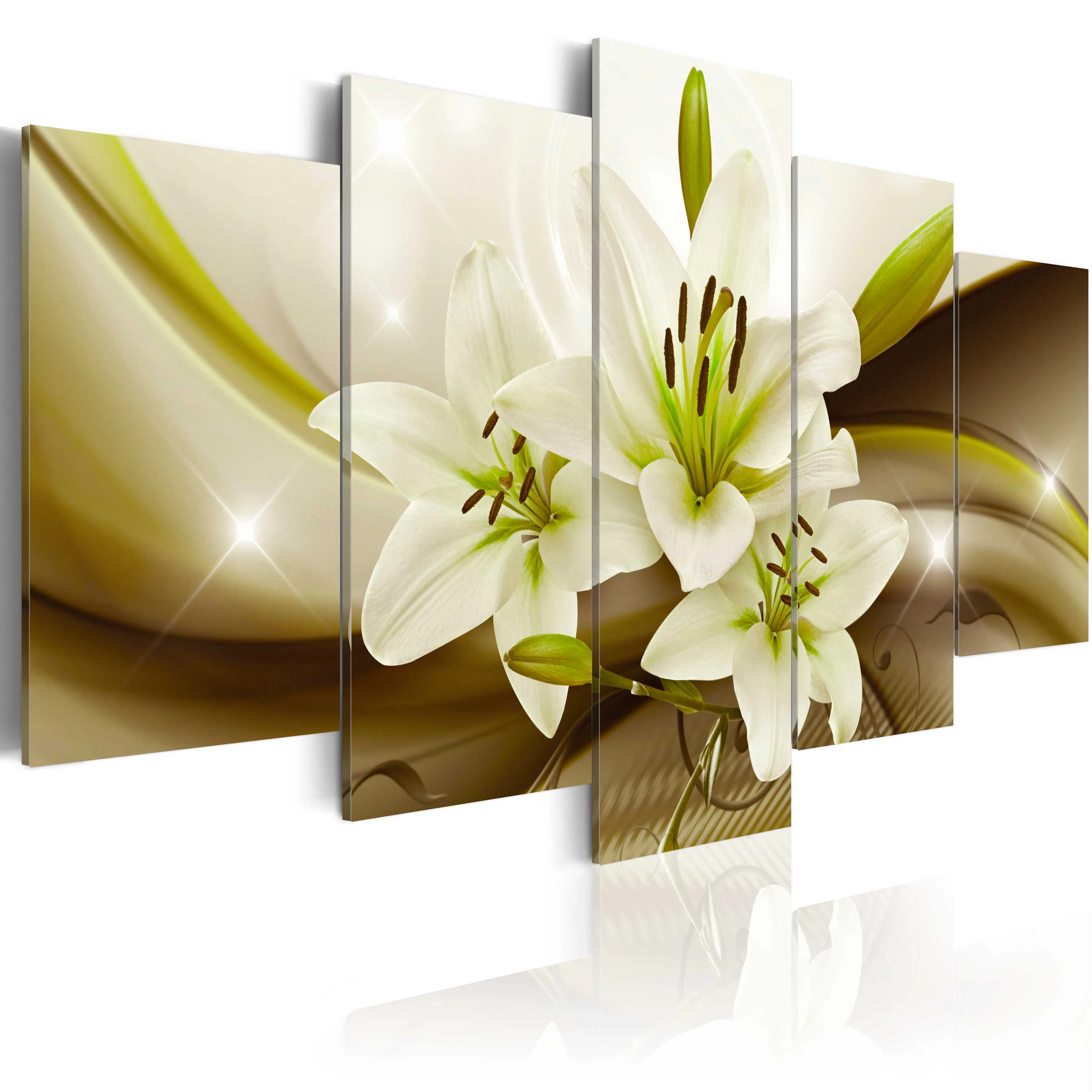 Foto på akryl - Modern Lily [Glass] 200x100 Mått: 200x100 cm