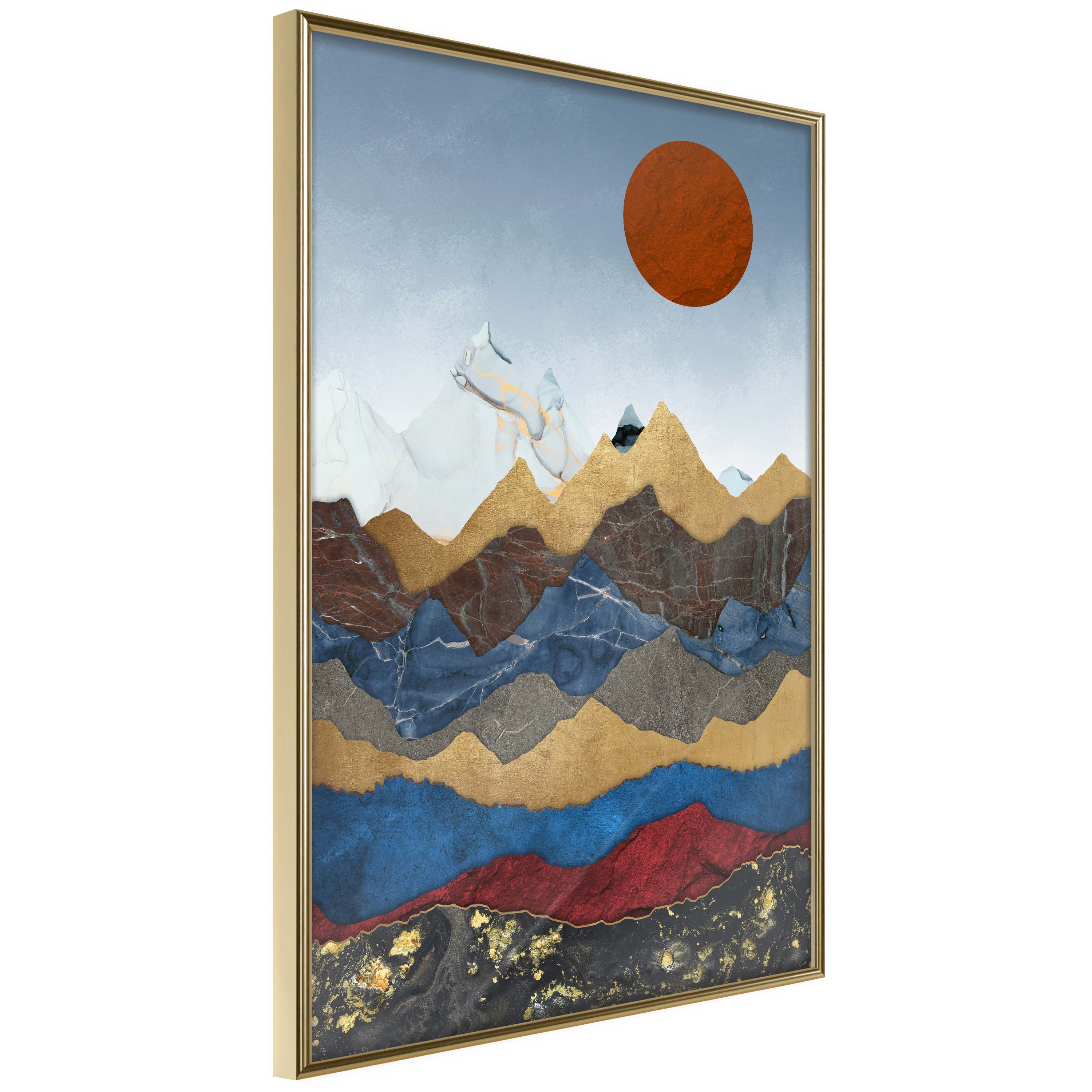 Affisch - Colombia's Heart [Poster] 40x60 Guld ram, 40x60 cm