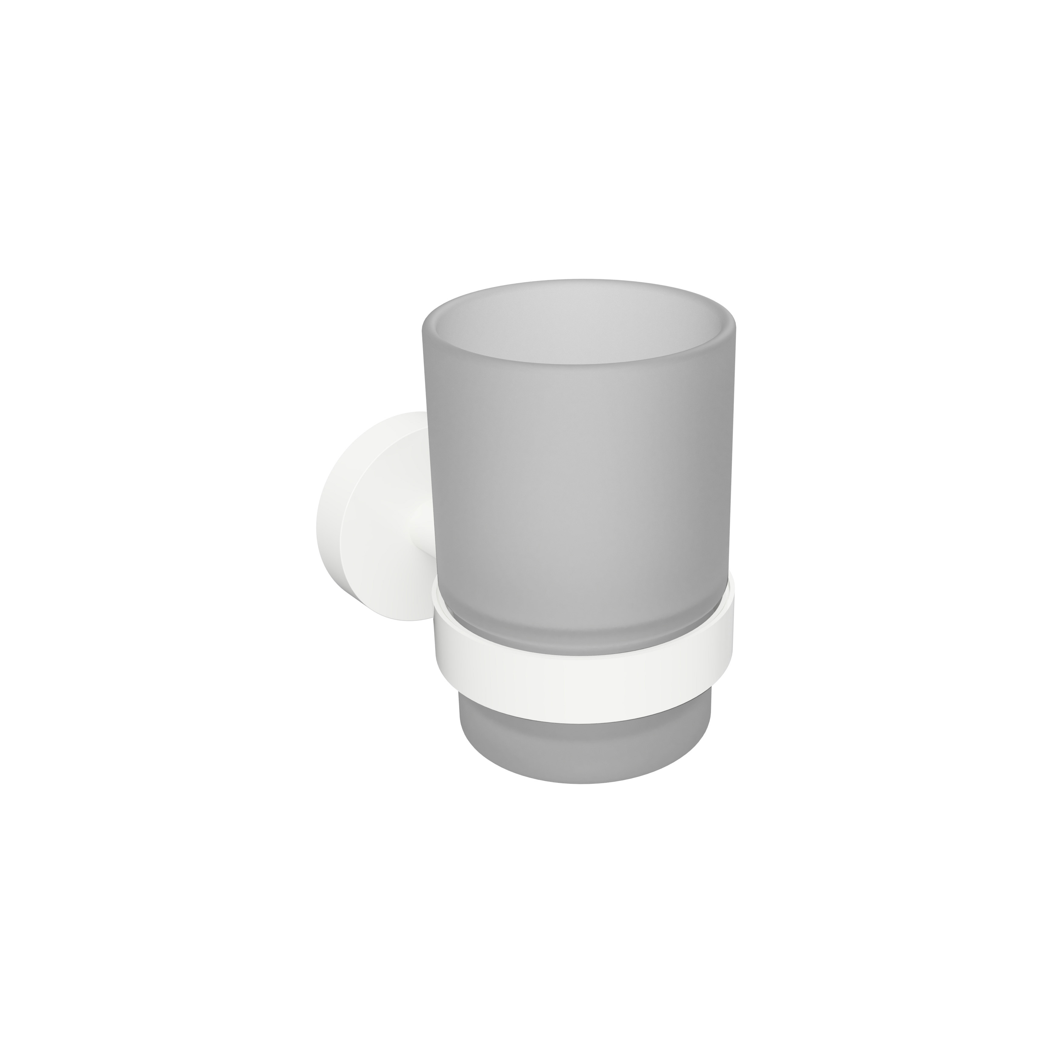 Tandborstglas Bemeta White Frostat Glas/Vit