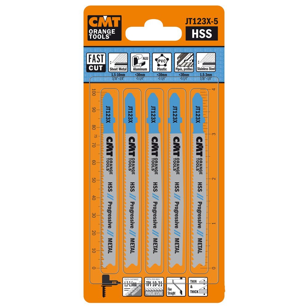 Sticksågblad CMT Orange Tools Metall 75mm BIM Metal Fast 5 st