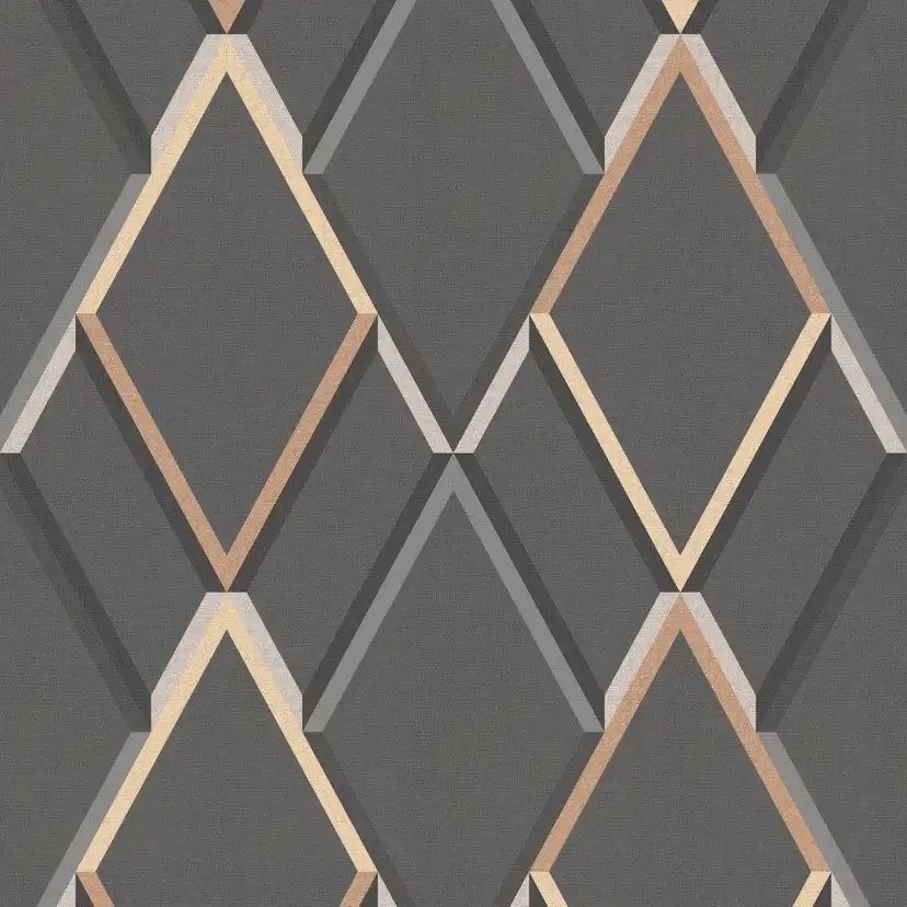 Tapet WOW Metallisk Geometrisk Grå