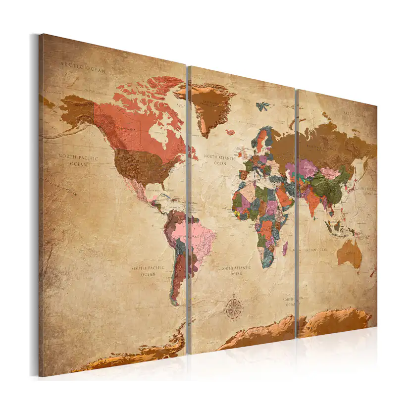 Tavla Arkiio Maps Brown Elegance