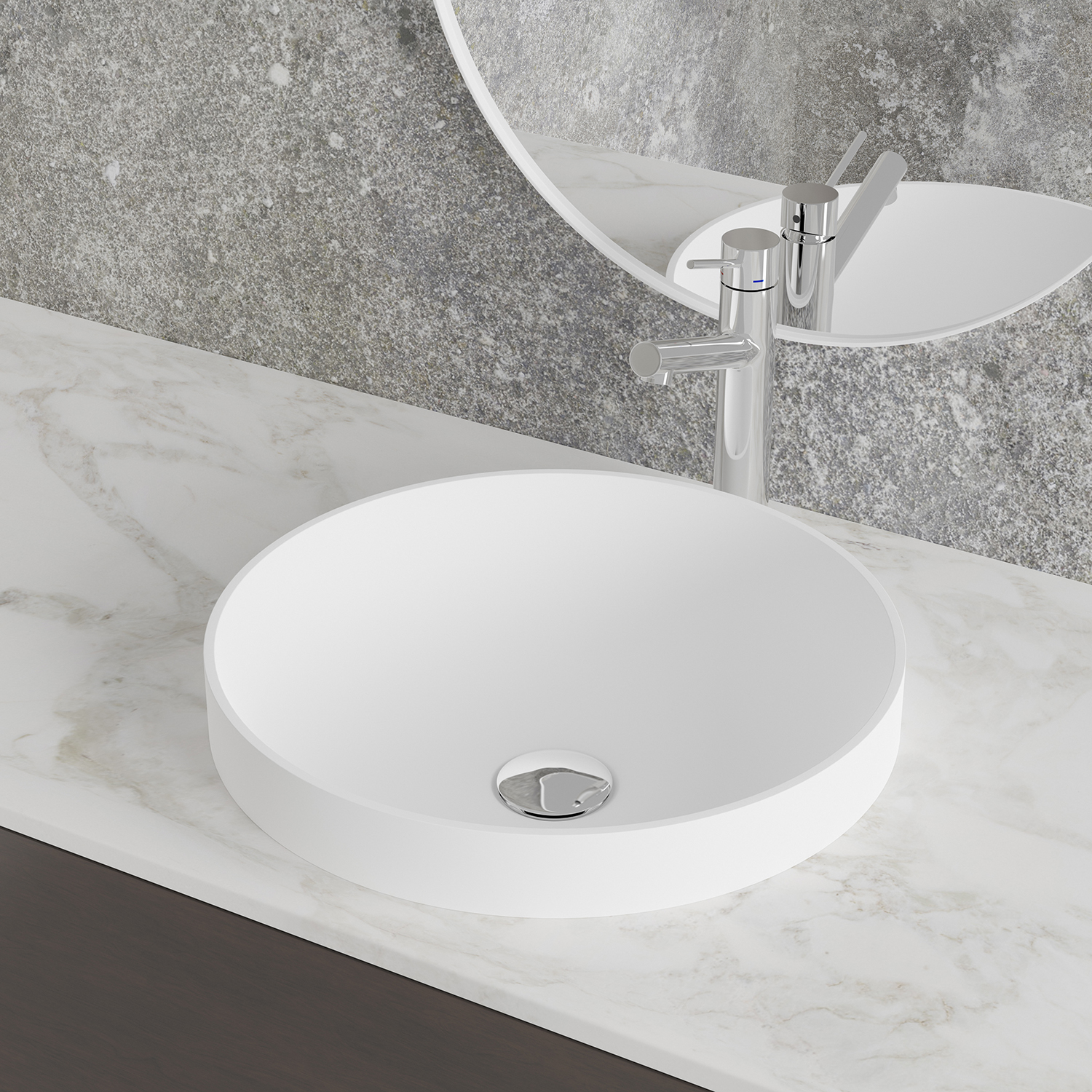 Tvättställsblandare Scandtap Steel Vector Medium