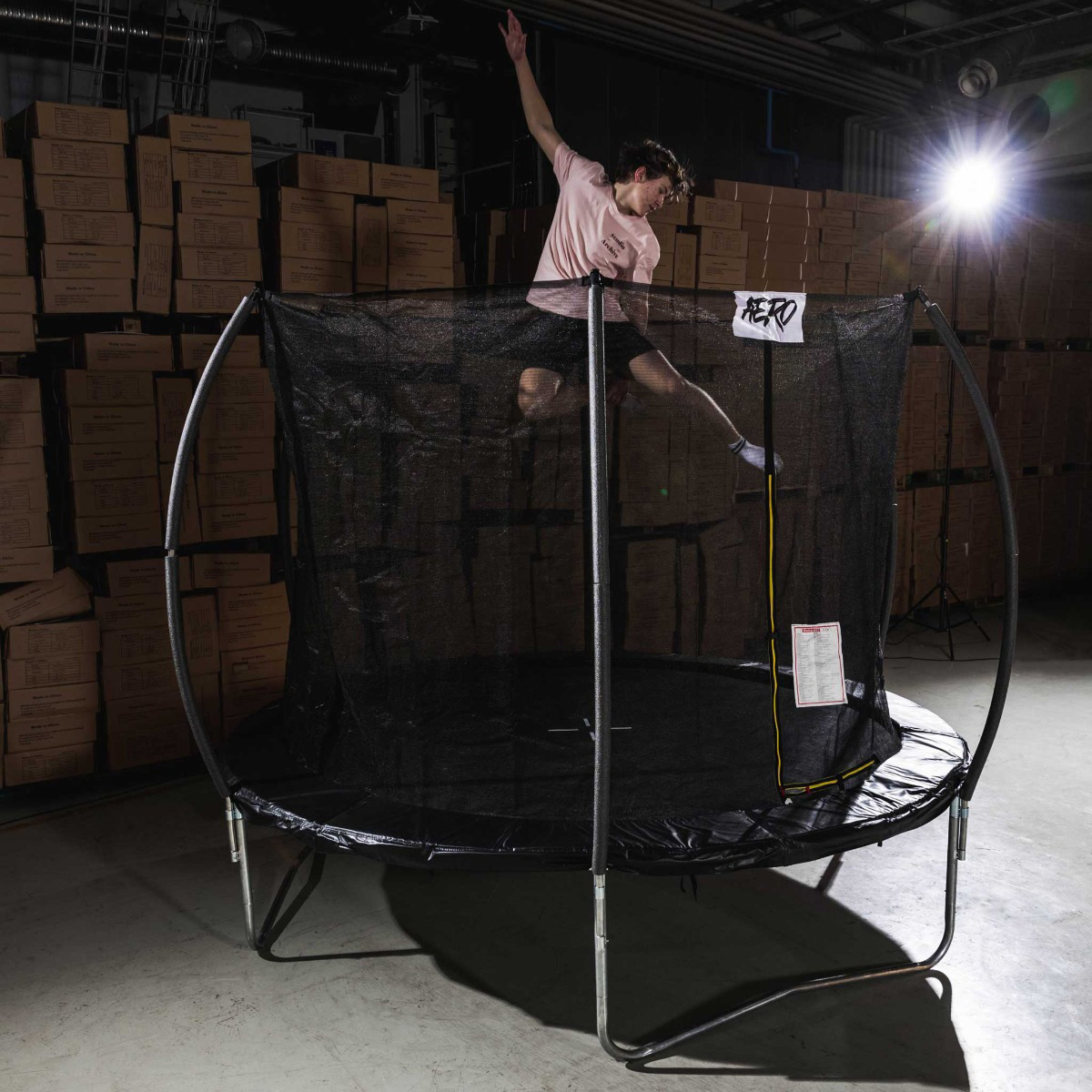 Studsmatta React Aero med Skyddsnät 3,66 m