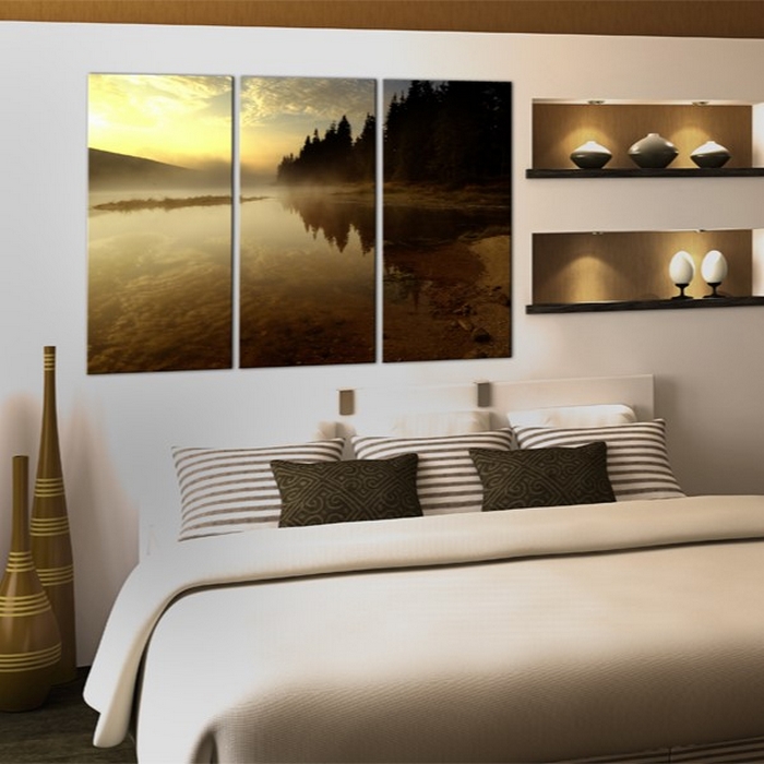 Tavla Arkiio In The Evening By The Lake 60x40