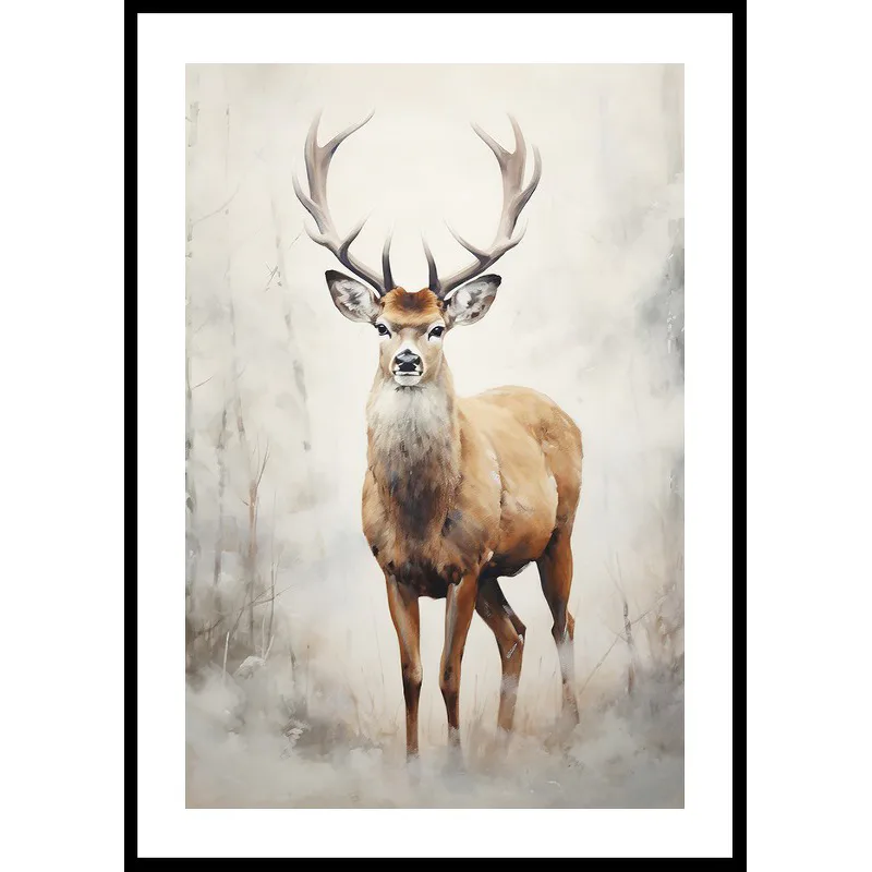 Poster Gallerix Watercolor Painted Deer