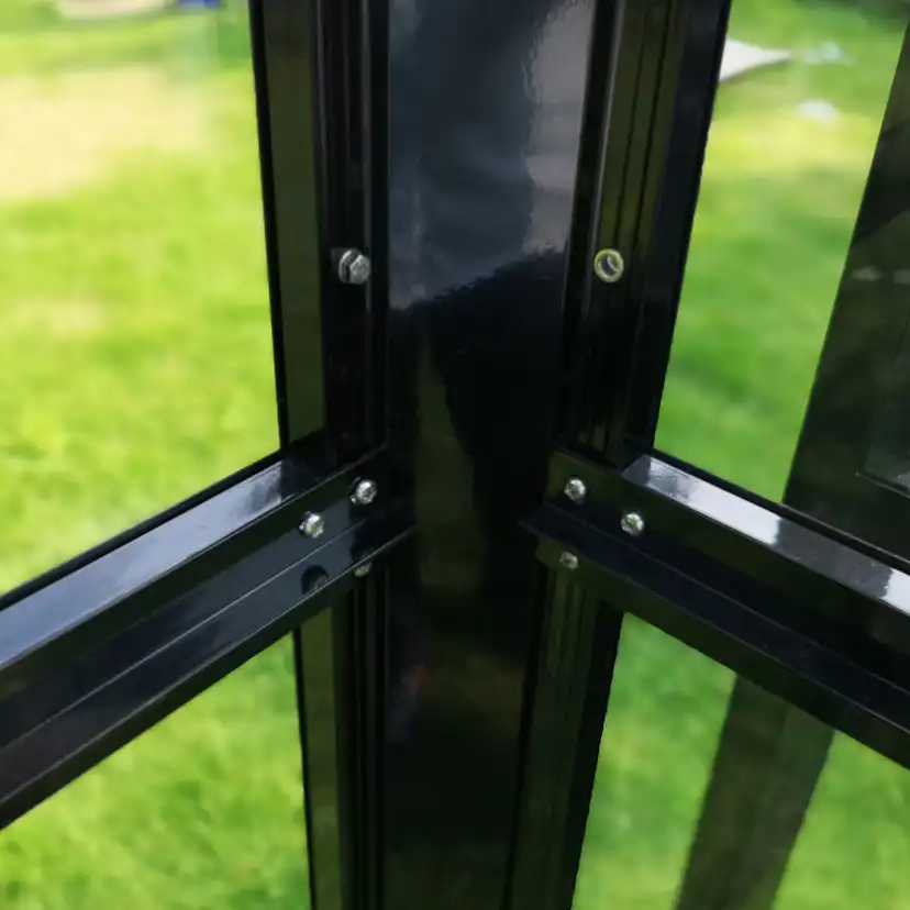 Växthus Metalcraft 8,4 kvm Svart Kvadrat