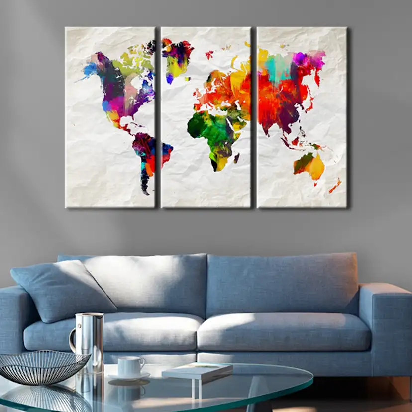Tavla Arkiio World Map Rainbow Madness II