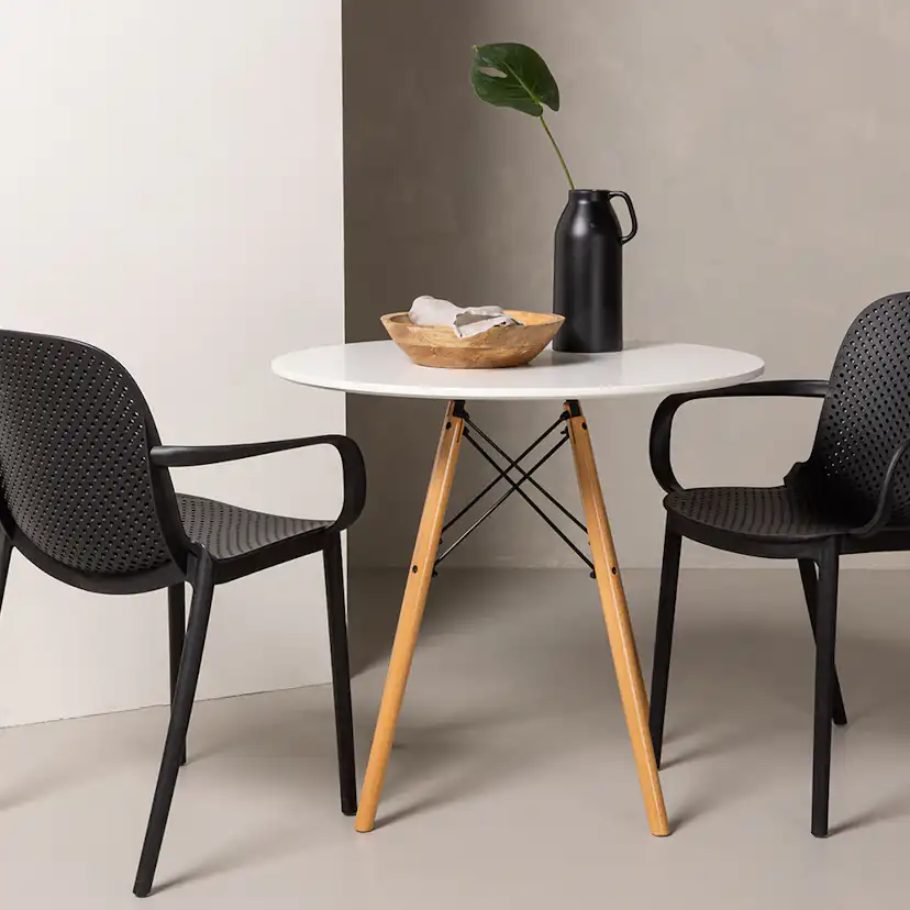 Matgrupp Venture Home Danburi Ø 60 cm med 2 Baltimore Stolar