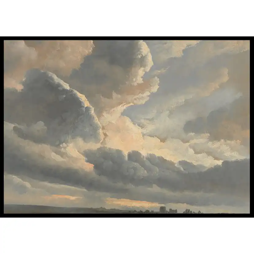 Poster Gallerix Study Of Clouds With A Sunset Near Rome By Simon Denis