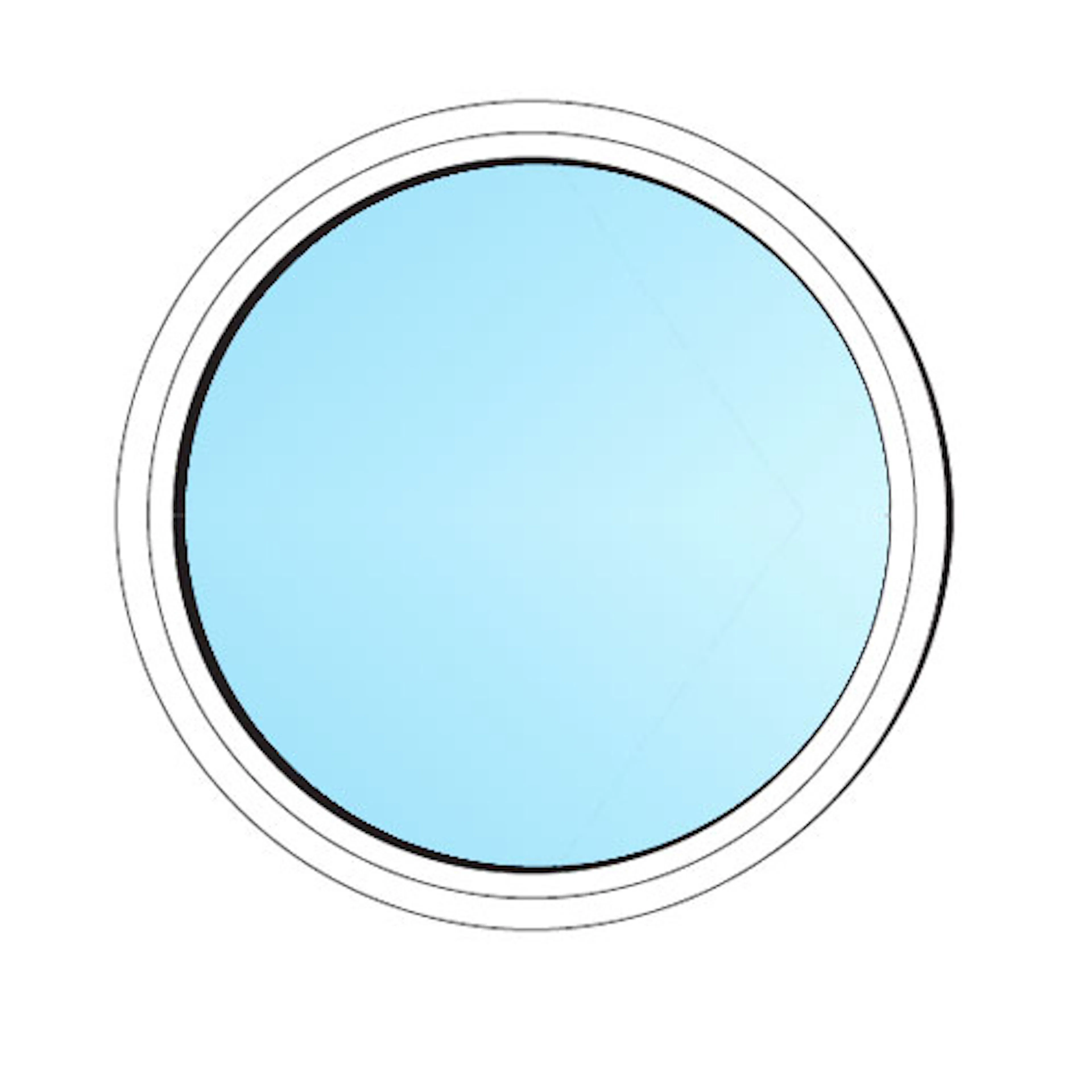 FF3F Fria Former 3-Glas Trä D50 cm Fast Karm Cirkel Vitmålat