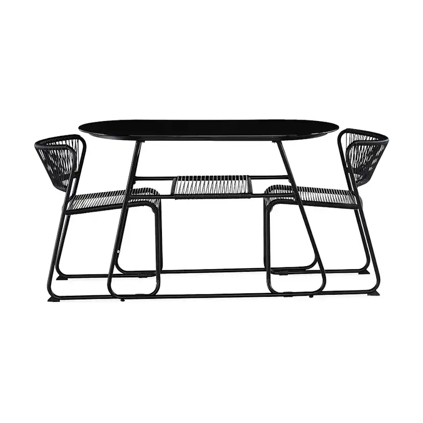Caféset Comfort Garden Lamborg 120 cm Oval med 2 stolar