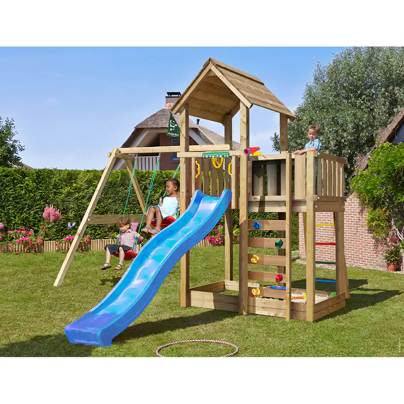Lektorn Jungle Gym Mansion 2.1 Gungmodul & Blå Rutschkana